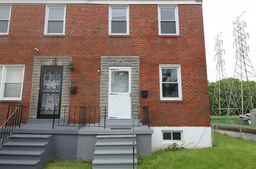 Red brick home on 4880 Greencrest Road in Baltimore.
