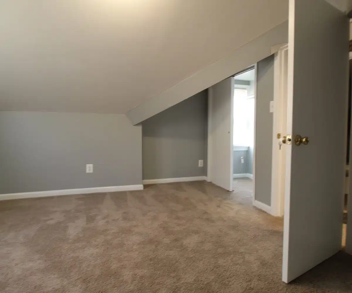 Bedroom with carpet.