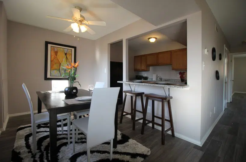 Dining Room With View of Kitchen.