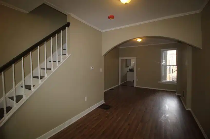 237 N Luzerne living room with hardwood floors.