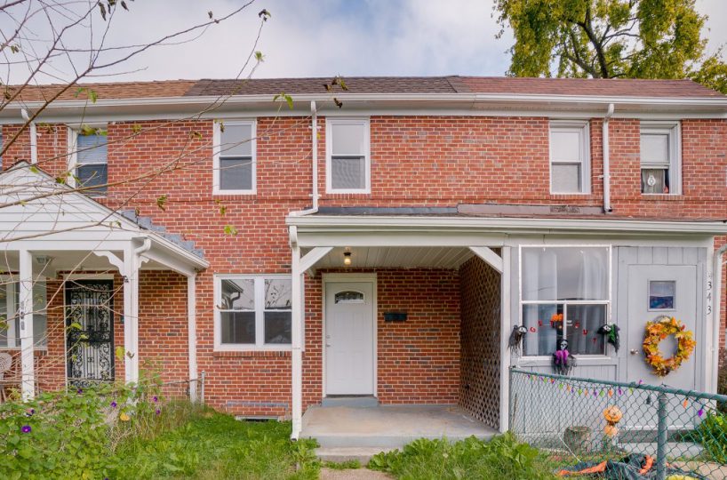 View of Front of House at 345 Endsleigh Avenue in Baltimore.