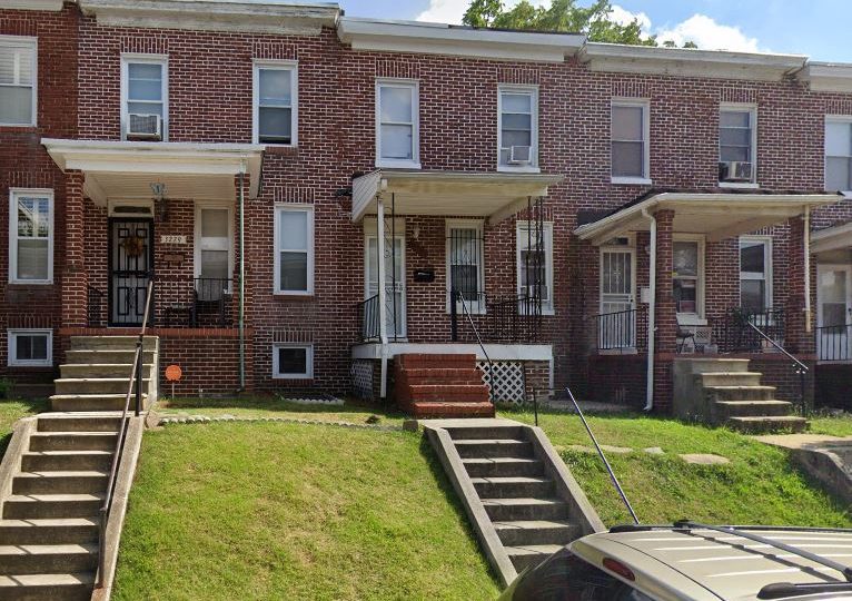 Exterior View of 3227 Elmora Ave Baltimore.