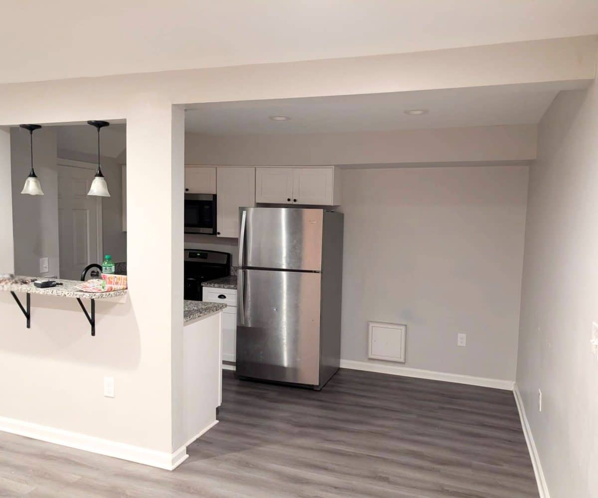 Alameda Townhomes kitchen with place for table.